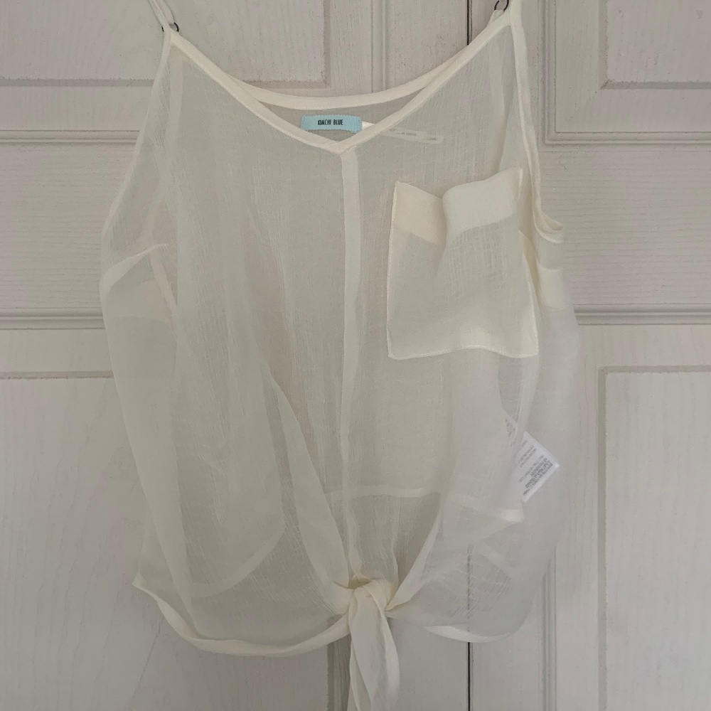 UO Sheer Cami Top with Tie Bottom